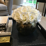 Roses in a Hand Painted Fishbowl RTfact Flowers 