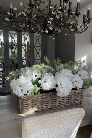 Hydrangea and Queen Anne's Lace in a Basket