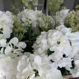Hydrangea and Queen Anne's Lace in a Basket RTfact Flowers 